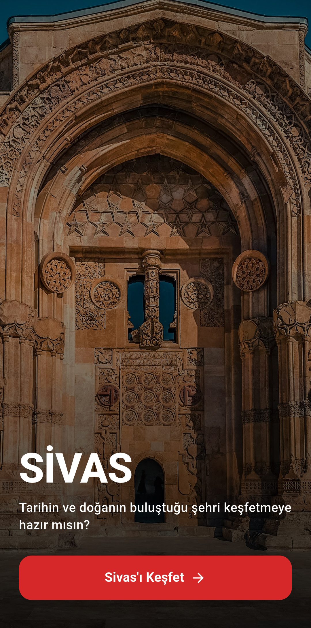 Visit Sivas açılış ekranı